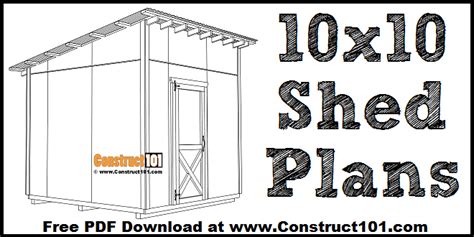 Free Shed Plans - with Drawings - Material List - Free PDF Download