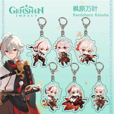 GAME GENSHIN IMPACT Kaedehara Kazuha Keychain Anime Cartoon Cosplay ...