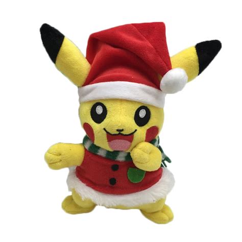 Cute 20cm Pikachu Plush Toys for Children Santa Claus Cosplay Toys ...