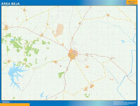 Road map Beja Portugal | Wall maps