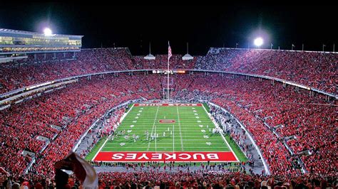 Buckeyes Ohio State Stadium With Players And Audience HD Ohio State ...