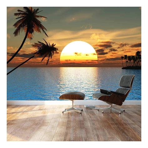 wall26 Large Wall Mural - Beautiful Tropical Scenery/Landscape Palm ...