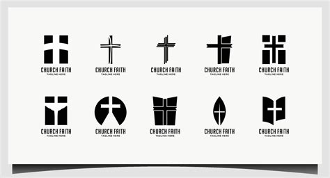 Church logo. Christian or catholic symbols. Cross symbol of the Holy ...