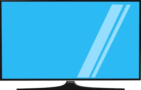 Premium Vector | A flat screen tv with a blue screen.