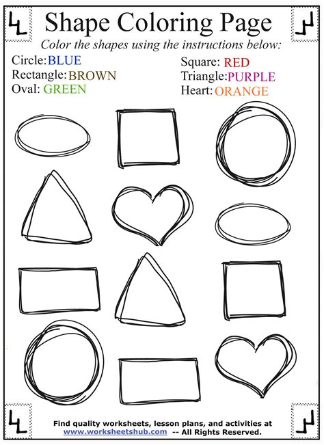 Printable Coloring Pages Shape Oval