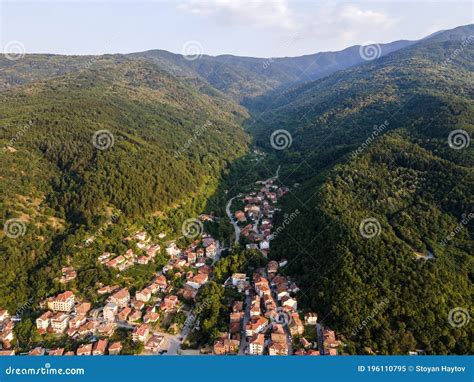 Aerial Sunset View of Town of Petrich, Bulgaria Stock Image - Image of ...