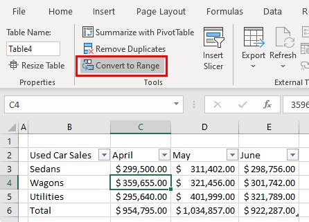 How to Remove a Table (Table Formatting) in Excel - Automate Excel