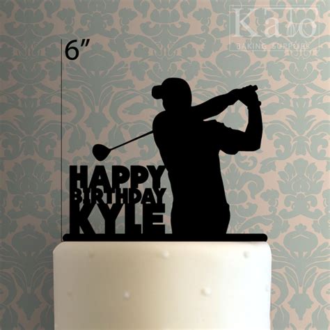 Custom Golf Happy Birthday 100 Cake Topper