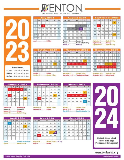 Denton ISD Student Calendar: A Comprehensive Guide - Calendrier 2025 ...