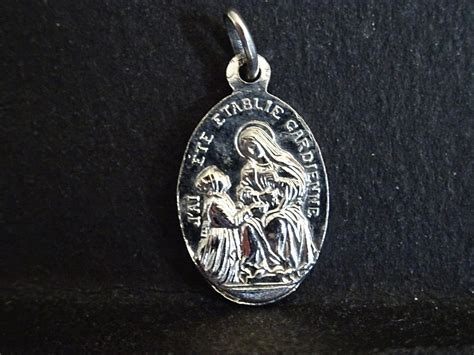 Vintage Saint St Catherine Laboure. Medal Medallion Pendent - Etsy