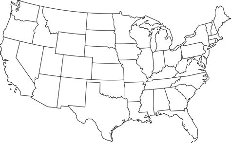 United States Blank Map - ClipArt Best