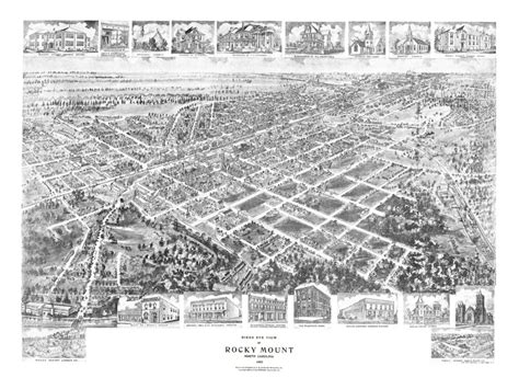 Bird’s eye view of Rocky Mount, North Carolina in 1907 - KNOWOL