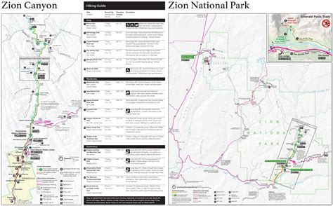 Hiking Trails Zion National Park Map - Hiking Info