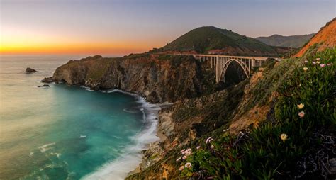 Download Sea Ocean Coast California Big Sur Bixby Creek Bridge Man Made ...