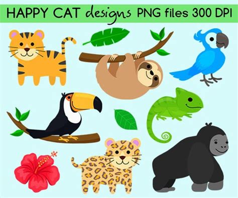 Rainforest Animals Cartoon Images : Rainforest Animals Clipart ...