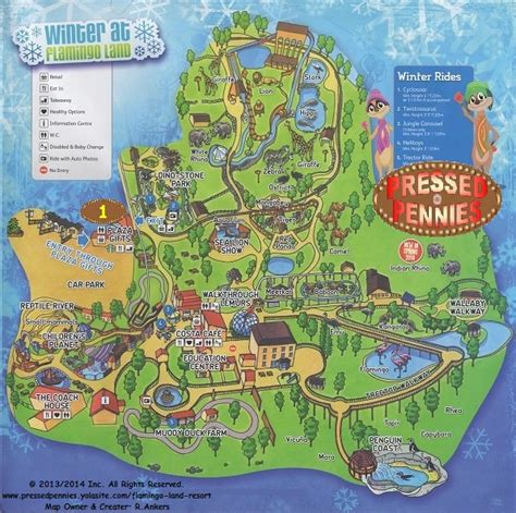 Flamingo Land Penny Press Map