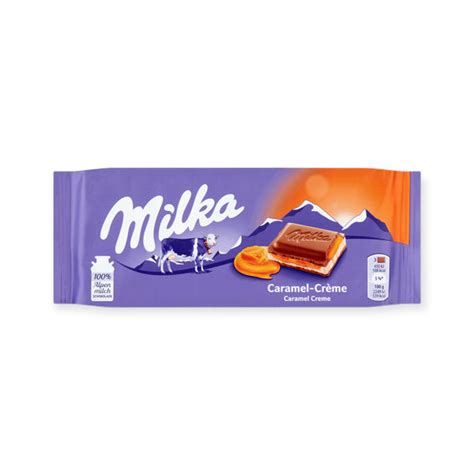 Milka Milk Chocolate Bar With Caramel Cream 100g – Made In Eatalia