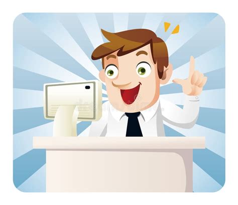 Cartoon office worker stock vector. Illustration of design - 20852614