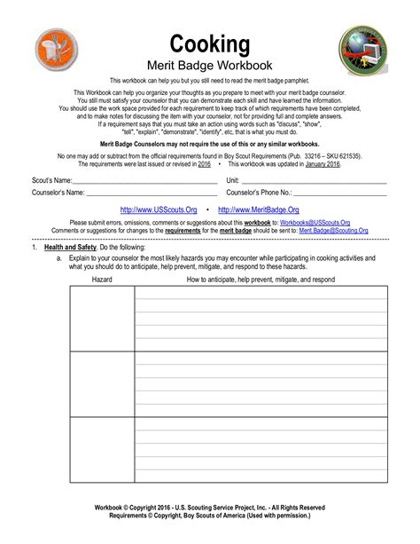 Camping Merit Badge Worksheet Answers - slideshare