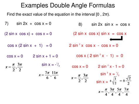 Double Angle Trig Identities with Formulas and Examples | Trigonometric ...