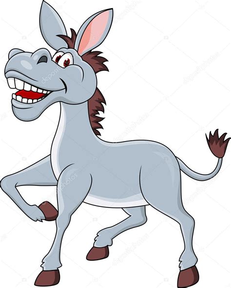 Smiling donkey cartoon — Stock Vector © idesign2000 #10343038