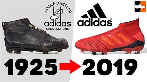 The Evolution of Adidas Football Boots! Soccer Cleat History - YouTube ...