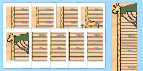 Printable Height Chart (Teacher-Made) - Twinkl