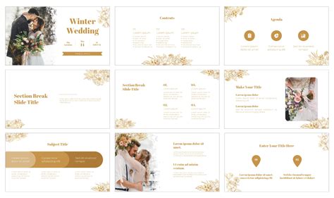 Winter wedding Free PowerPoint Template and Google Slides Theme