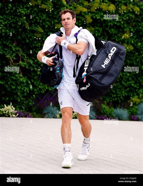 Andy Murray leaving the practice courts on day two of the 2023 ...