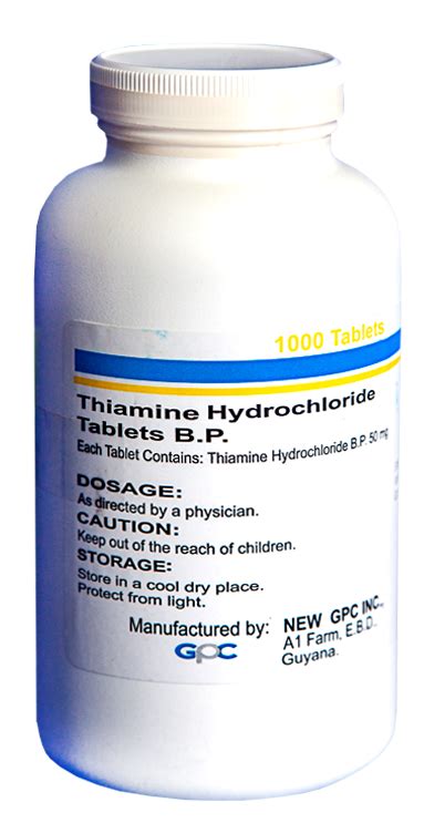 Thiamine Hydrochloride Tablets (50mg & 100mg) - GPC