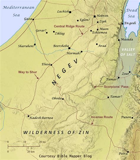 Biblical Negev Map