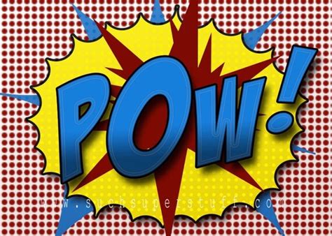 Items similar to 5x7 Pop Art Print - "POW" sound effect in updated ...