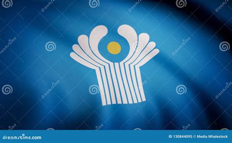 Flag of CIS. Beautiful Satin Canvas Waving Flag of CIS Stock Image ...