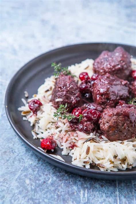 Venison Meatballs - A Hearty Venison Meatballs Recipe With A Berry Sauce