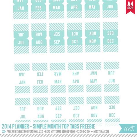 Free printable monthly tabs for a planner or home organizing binder ...