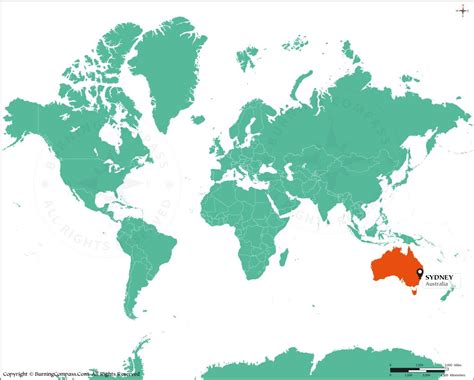 Sydney On Map Of World - Domini Hyacintha