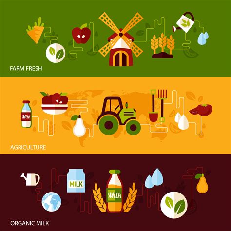 Agriculture banner set 443572 Vector Art at Vecteezy