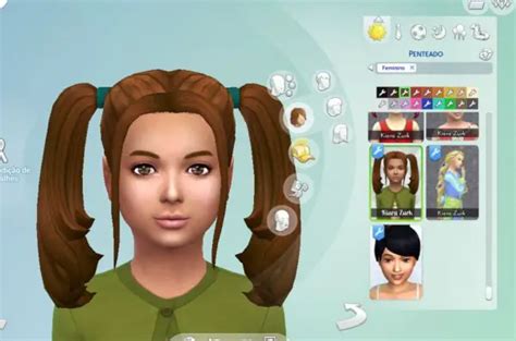 Mystufforigin: Harley Quinn Hair for Girls - Sims 4 Hairs