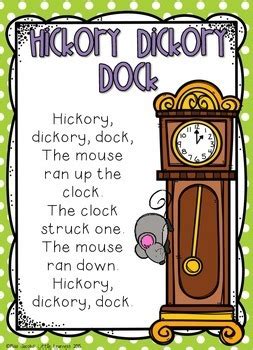 Hickory Dickory Dock: Nursery Rhyme Pack by Miss Jacobs' Little Learners