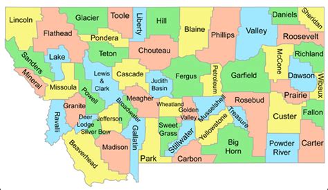 Online Maps: Montana County Map