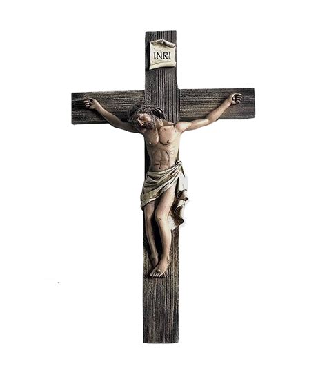 Jesus On Crucifix Cross- Zesus Christ-Height-14 Inches-Christian God ...