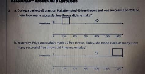 Solved: NLUUINLD-AAOWEK ALLS GUESIONS 3. a. During a basketball ...