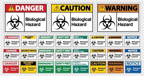 Set Biological Hazard Symbol Sign on transparent background 2776184 ...