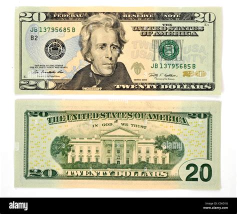 20 U.S. dollar banknote, front and back Stock Photo - Alamy