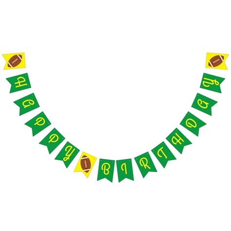 Football Sports Birthday Party Bunting Flags | Zazzle