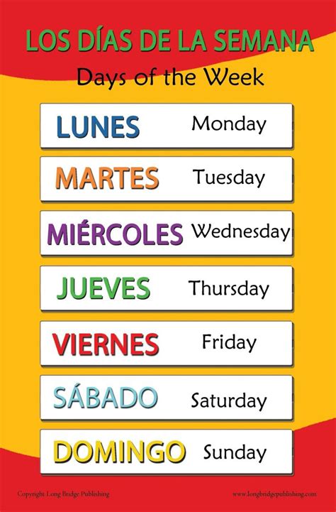 Free Printable Days Of The Week In Spanish - Printable Word Searches