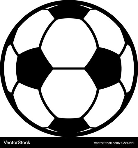 Football icon simple black style Royalty Free Vector Image