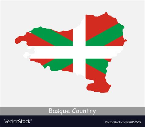 Basque country flag map Royalty Free Vector Image