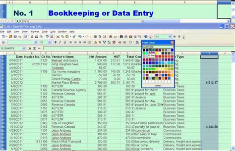 Bookkeeping Spreadsheet Example inside Examples Of Bookkeeping ...