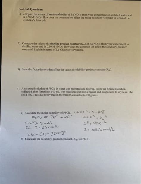 Solved PART I: SOLUBILITY OF Ba(NO3), IN DEIONIZED WATER The | Chegg.com